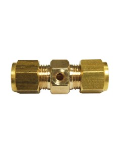 UNION TUBO-TUBO ROSCA 1 x 10/24" Ø.12 mm LATON